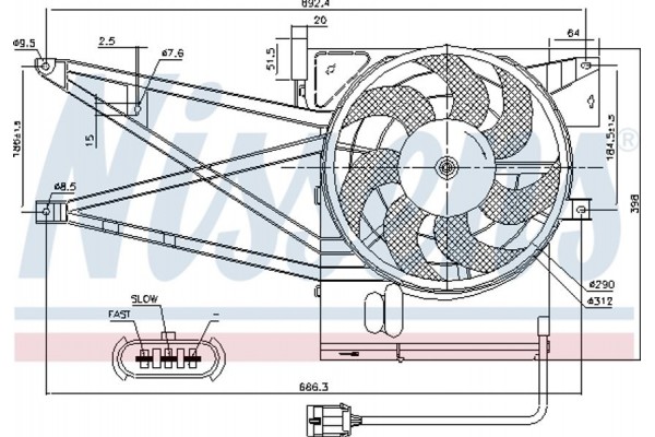 Nissens Βεντιλατέρ, Ψύξη Κινητήρα - 85017