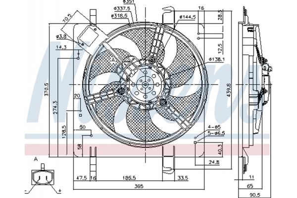 Nissens Βεντιλατέρ, Ψύξη Κινητήρα - 85028