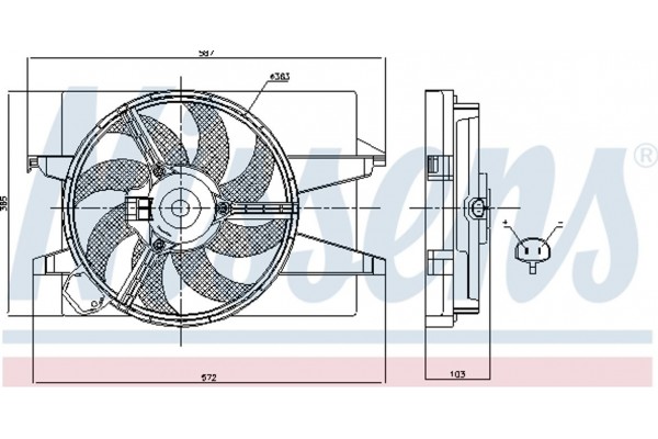 Nissens Βεντιλατέρ, Ψύξη Κινητήρα - 85030