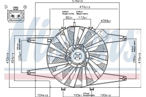 Nissens Βεντιλατέρ, Ψύξη Κινητήρα - 85103