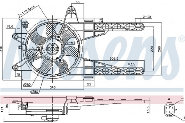Nissens Βεντιλατέρ, Ψύξη Κινητήρα - 85141