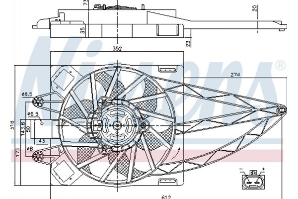 Nissens Βεντιλατέρ, Ψύξη Κινητήρα - 85150