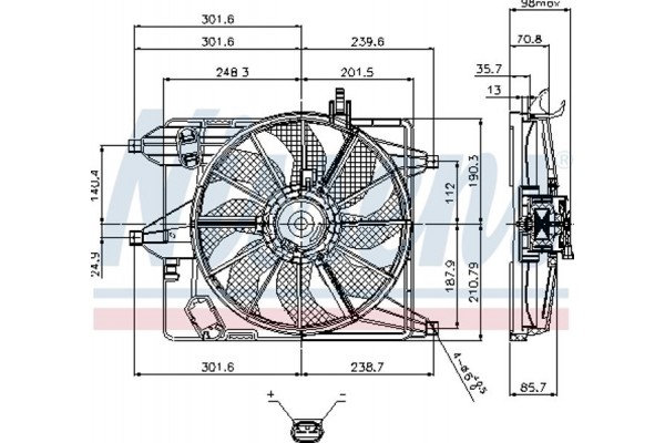 Nissens Βεντιλατέρ, Ψύξη Κινητήρα - 85252