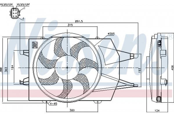 Nissens Βεντιλατέρ, Ψύξη Κινητήρα - 85342