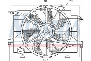 Nissens Βεντιλατέρ, Ψύξη Κινητήρα - 85366