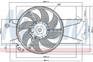 Nissens Βεντιλατέρ, Ψύξη Κινητήρα - 85583