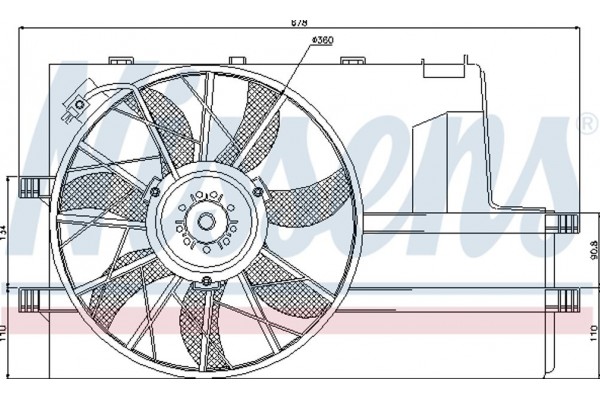 Nissens Βεντιλατέρ, Ψύξη Κινητήρα - 85604