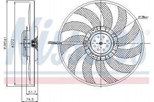 Nissens Βεντιλατέρ, Ψύξη Κινητήρα - 85638