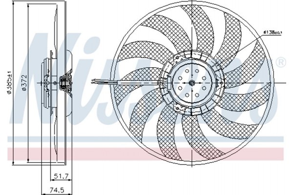 Nissens Βεντιλατέρ, Ψύξη Κινητήρα - 85638