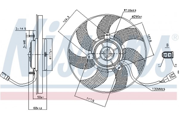 Nissens Βεντιλατέρ, Ψύξη Κινητήρα - 85680