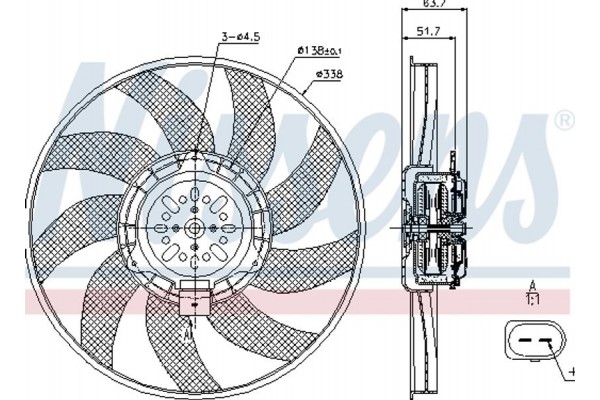Nissens Βεντιλατέρ, Ψύξη Κινητήρα - 85727