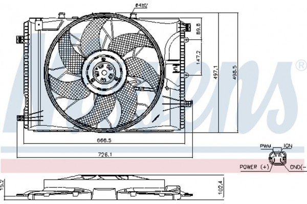 Nissens Βεντιλατέρ, Ψύξη Κινητήρα - 85740