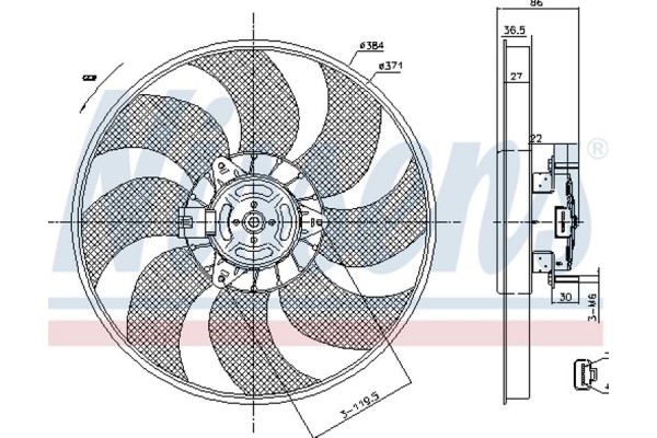 Nissens Βεντιλατέρ, Ψύξη Κινητήρα - 85779