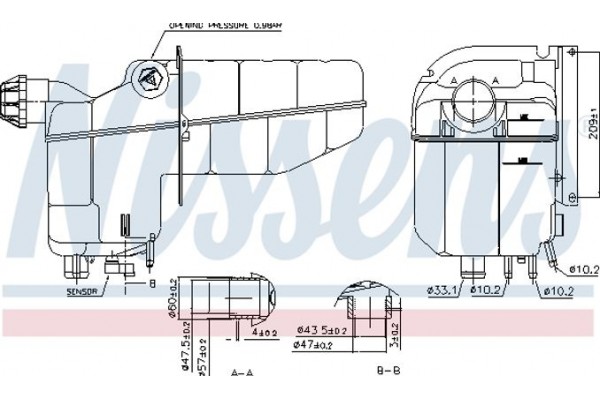 Nissens Δοχείο διαστολής, Ψυκτικό Υγρό - 996020