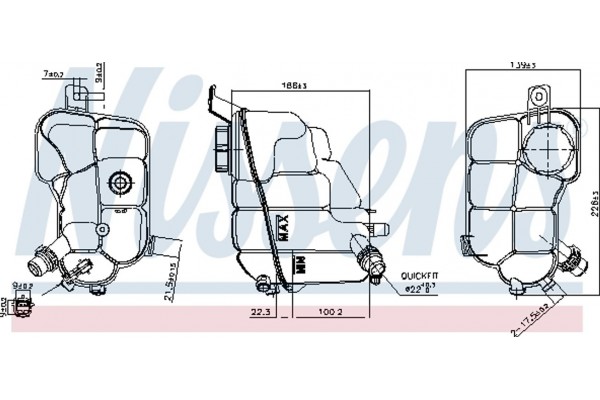 Nissens Δοχείο διαστολής, Ψυκτικό Υγρό - 996257
