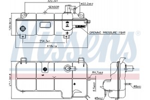 Nissens Δοχείο διαστολής, Ψυκτικό Υγρό - 996072