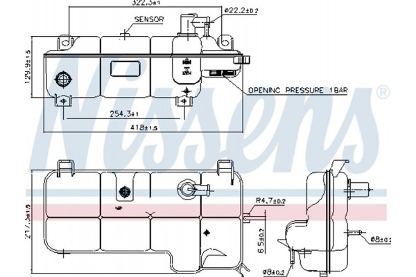 Nissens Δοχείο διαστολής, Ψυκτικό Υγρό - 996072