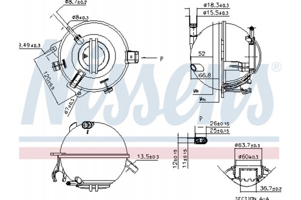 Nissens Δοχείο διαστολής, Ψυκτικό Υγρό - 996116