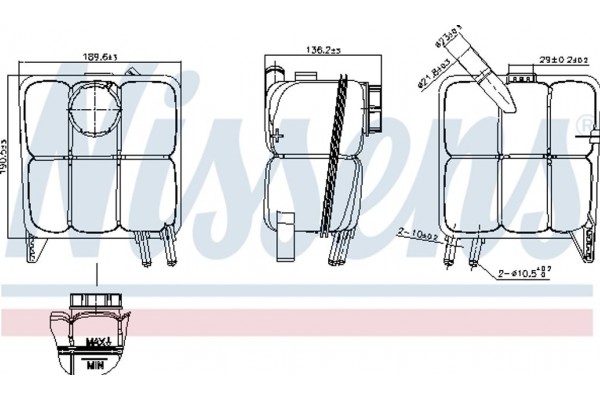 Nissens Δοχείο διαστολής, Ψυκτικό Υγρό - 996138