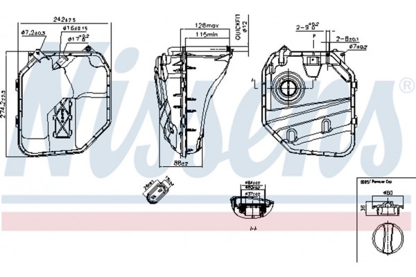 Nissens Δοχείο διαστολής, Ψυκτικό Υγρό - 996154