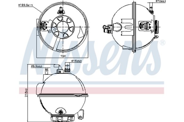 Nissens Δοχείο διαστολής, Ψυκτικό Υγρό - 996267