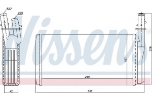 Nissens Εναλλάκτης θερμότητας, Θέρμανση Εσωτερικού Χώρου - 70016