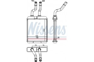 Nissens Εναλλάκτης θερμότητας, Θέρμανση Εσωτερικού Χώρου - 70017