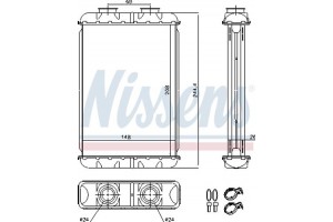Nissens Εναλλάκτης θερμότητας, Θέρμανση Εσωτερικού Χώρου - 70019