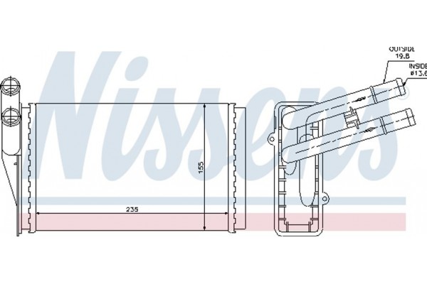 Nissens Εναλλάκτης θερμότητας, Θέρμανση Εσωτερικού Χώρου - 70224
