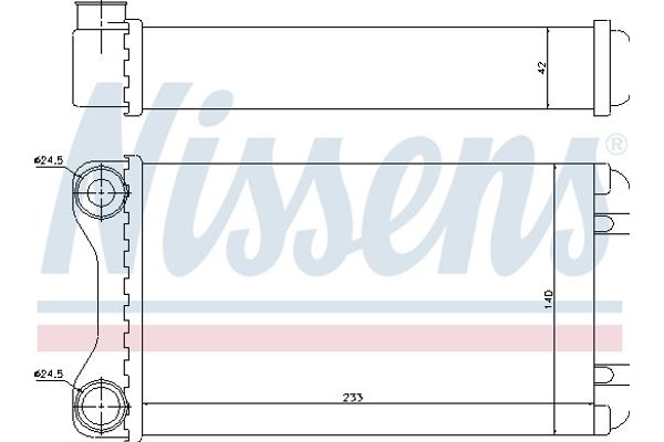 Nissens Εναλλάκτης θερμότητας, Θέρμανση Εσωτερικού Χώρου - 70226