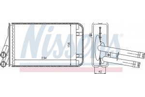 Nissens Εναλλάκτης θερμότητας, Θέρμανση Εσωτερικού Χώρου - 70229