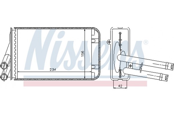 Nissens Εναλλάκτης θερμότητας, Θέρμανση Εσωτερικού Χώρου - 70229