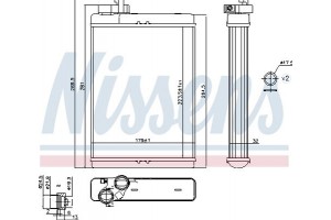 Nissens Εναλλάκτης θερμότητας, Θέρμανση Εσωτερικού Χώρου - 70231