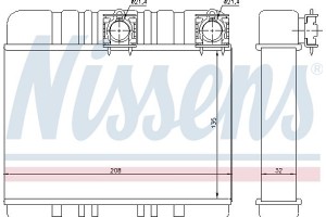 Nissens Εναλλάκτης θερμότητας, Θέρμανση Εσωτερικού Χώρου - 70514