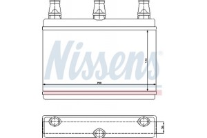 Nissens Εναλλάκτης θερμότητας, Θέρμανση Εσωτερικού Χώρου - 70522