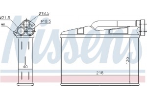 Nissens Εναλλάκτης θερμότητας, Θέρμανση Εσωτερικού Χώρου - 70530