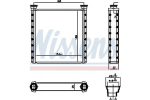 Nissens Εναλλάκτης θερμότητας, Θέρμανση Εσωτερικού Χώρου - 70533