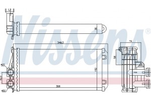 Nissens Εναλλάκτης θερμότητας, Θέρμανση Εσωτερικού Χώρου - 707083