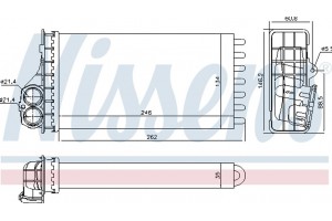 Nissens Εναλλάκτης θερμότητας, Θέρμανση Εσωτερικού Χώρου - 707091