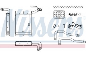 Nissens Εναλλάκτης θερμότητας, Θέρμανση Εσωτερικού Χώρου - 707095