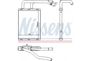 Nissens Εναλλάκτης θερμότητας, Θέρμανση Εσωτερικού Χώρου - 707176
