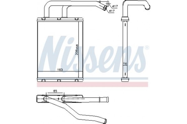 Nissens Εναλλάκτης θερμότητας, Θέρμανση Εσωτερικού Χώρου - 707176