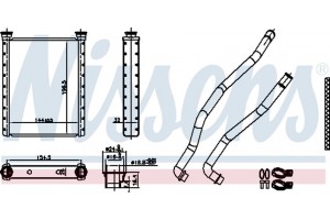 Nissens Εναλλάκτης θερμότητας, Θέρμανση Εσωτερικού Χώρου - 707198