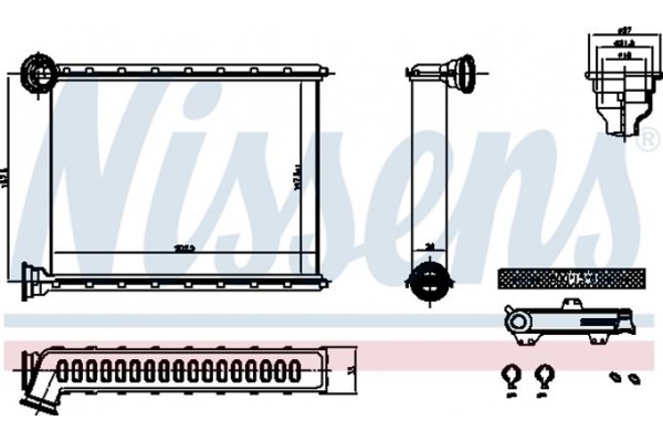 Nissens Εναλλάκτης θερμότητας, Θέρμανση Εσωτερικού Χώρου - 707199