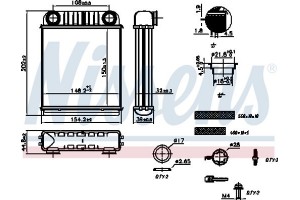 Nissens Εναλλάκτης θερμότητας, Θέρμανση Εσωτερικού Χώρου - 707216
