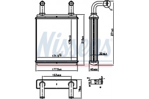 Nissens Εναλλάκτης θερμότητας, Θέρμανση Εσωτερικού Χώρου - 707225
