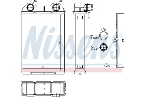 Nissens Εναλλάκτης θερμότητας, Θέρμανση Εσωτερικού Χώρου - 70808