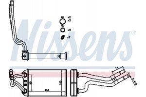 Nissens Εναλλάκτης θερμότητας, Θέρμανση Εσωτερικού Χώρου - 70980