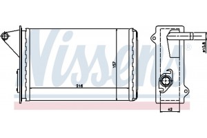 Nissens Εναλλάκτης θερμότητας, Θέρμανση Εσωτερικού Χώρου - 71429