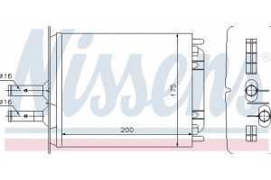 Nissens Εναλλάκτης θερμότητας, Θέρμανση Εσωτερικού Χώρου - 71439